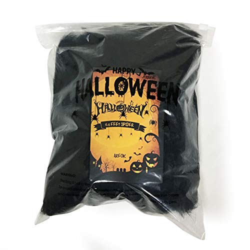 Giant Spider Decoration, Halloween Decorations Outdoor Large Spider Props 6.6 FT 200CM, Scary Halloween Spider Decoration, Black Furry Hairy Big Spider Decoration - Black