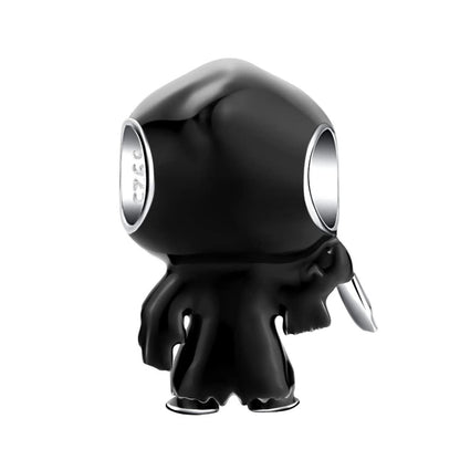 JAHN Sterling Silver Halloween Charms, Compatible with Pandora, for Bracelets and Necklaces - Ghost Mask Charm