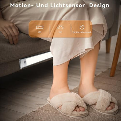 LED Undercabinet Lights with Motion Sensor, 40 cm Undercabinet Lighting, 3 Colors (6000K) and 3000 mAh, Wireless Light Strip, USB Kitchen Lights, for Cabinets and Stairs. 2