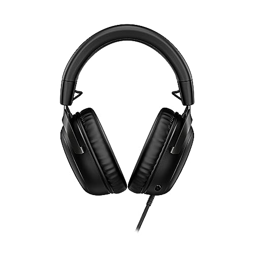 HyperX Cloud III – Wired Gaming Headset, PC, PS5, Xbox Series X|S, Angled 53mm Drivers, DTS Spatial Audio, Memory Foam, Durable Frame, Ultra-Clear 10mm Mic, USB-C, USB-A, 3.5mm – Black