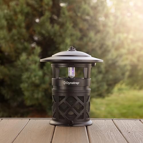 DynaTrap DT2030SR Fly Traps Outdoor - Mosquito & Flying Insect Killer for 1 Acre – Kills Flies, Gnats, Wasps - Bug Zapper Alternative - Black