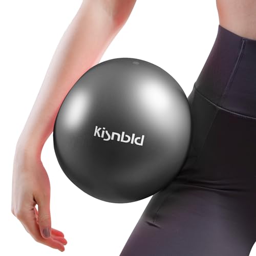kisnbld Small Exercise Ball, 9 Inch Mini Pilates Ball, Anti Burst and Slip Resistant Mini Yoga Ball for Stability, Fitness, Physical Therapy, Stretching & Core Strength Workout at Home Gym & Office