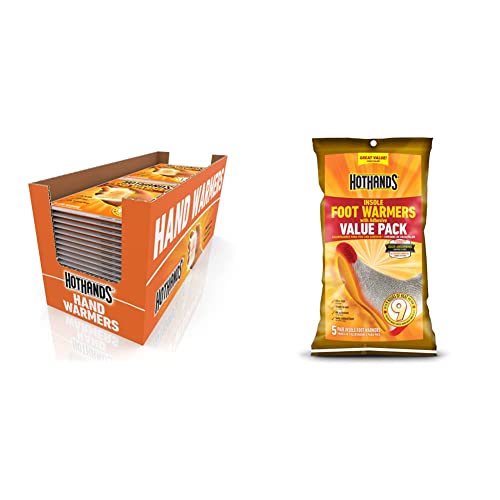 HotHands Hand Warmers - Long Lasting Natural Odorless Air Activated Warmers - Up to 10 Hours of Heat - 40 Pair