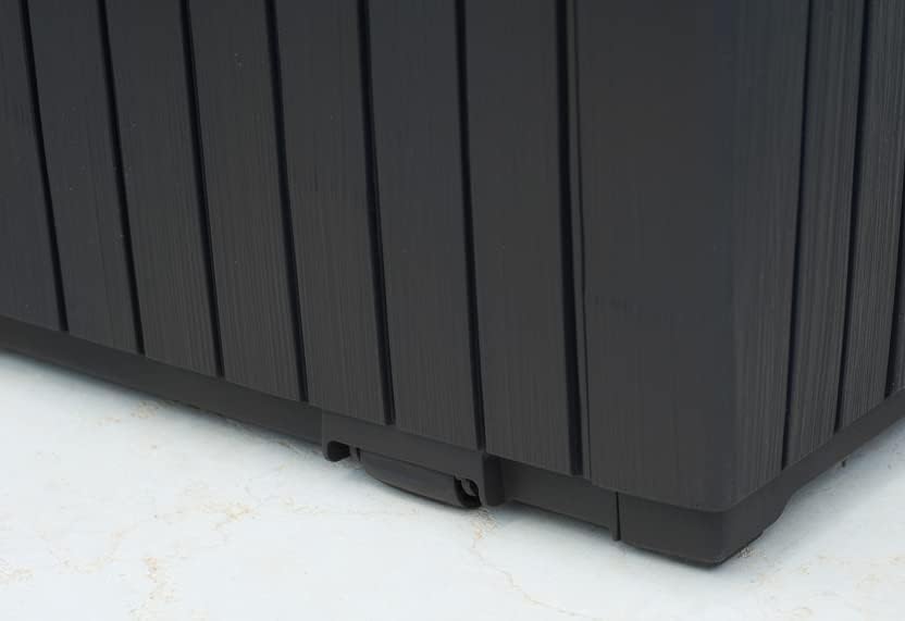 Keter Cushion Box, Rainproof, Balcony Springwood Cushion Storage Box, Brown, 123 x 53.5 x 57 cm, 305 L, 17202488