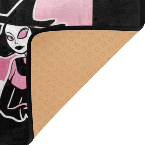 Large Rug 4x5 Comfy Carpet Living Room for High Traffic Areas in Living Room, Bedroom (4'x5' Natural)-Halloween Perfume Beauty Witch