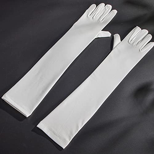 JOMOCARE Cosplay Gloves Long Tight Strech Gloves for Cosplay Costume Green Screen (Black)