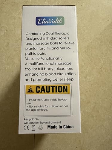 EliaValth Plantar Fasciitis Relief, Foot Roller & Massager for Plantar Fasciitis, Neuropathy & Reflexology - 2 Foot Massage Roller & Ball (Green, Large)