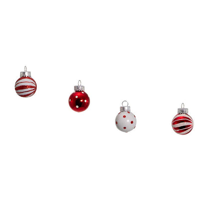 Kurt Adler GG0294 1-Inch Ornament Set, Red, White