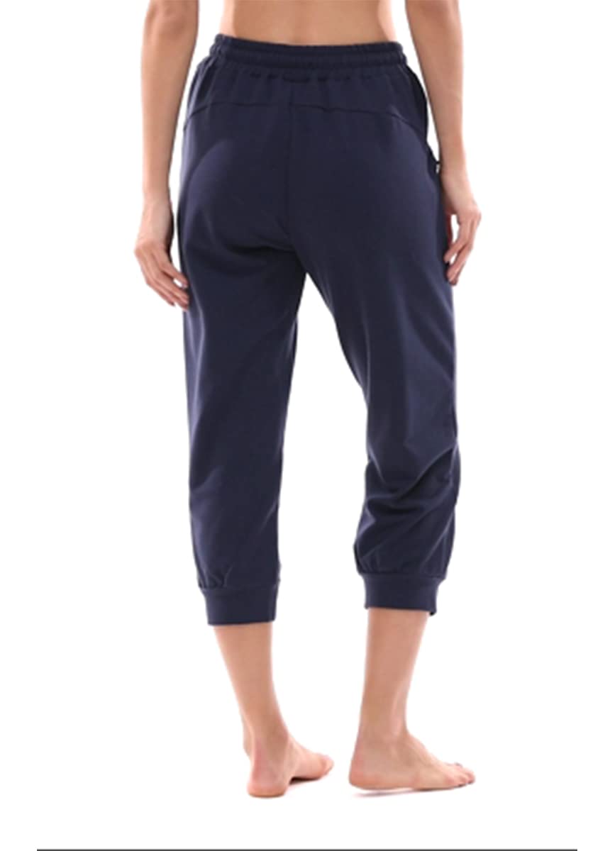 KDi Women's Shorts Jogger Sweatpants Running Trousers Tracksuit Capri Pants (XL, 1# Navy Blue)