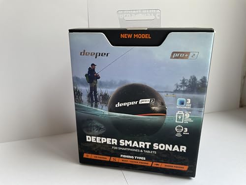 Deeper PRO+ 2 Sonar - Portable Fish Finder and Depth Finder for Kayaks, Boats and Ice Fishing with GPS Enabled | Castable Deeper Sonar with Free User Friendly App