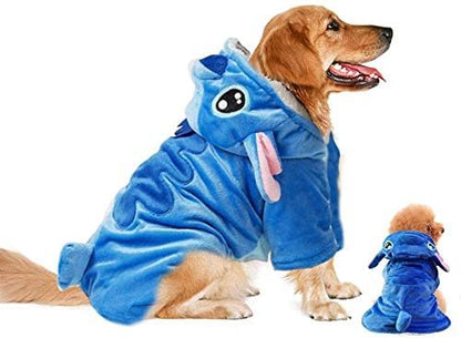 Gimilife Dog Hoodie - Halloween & Xmas Pajamas Outfit, Pet Coat - Cartoon Costumes for Small, Medium & Large Dogs & Cats - 3XL