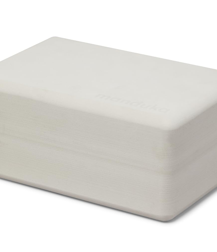 Manduka Foam Yoga Block - Recycled EVA Foam Block with Ergonomic Support, Yoga Equipment, Home Gym Accessory, & Pilates Tool, Lightweight for Travel, High Density, Comfortable Edges