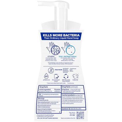 Dial Antibacterial Foaming Hand Soap, Fragrance Free, 7.5 fl oz (Pack of 6)