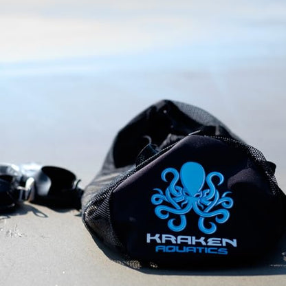 Kraken Aquatics Mesh Duffle Bag with Shoulder Strap | Large Dive Bag for Scuba Diving Gear, Snorkeling, Freediving, Spearfishing, Swimming & Beach | Heavy-Duty Mesh Duffel Bag for Quick Drying | XL