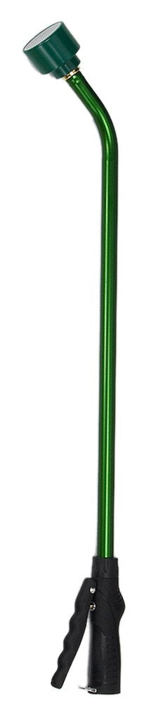 Dramm Touch-N-Flow Rain Wand – 30” Long, Green – Full Watering Flow with Trigger-Style Shut-Off Valve & Lock – High-Flow, Gentle Spray for Gardens, Hanging Baskets & Flowerbeds