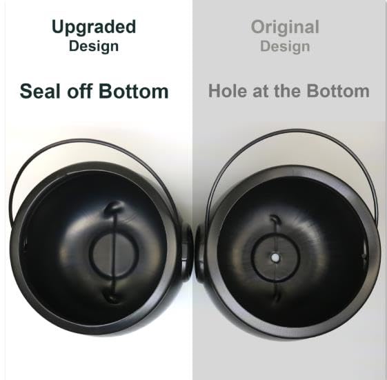 GiftExpress 8" Black Cauldron Bucket – Halloween Candy Bowl, Trick or Treat, St. Patrick's Pot of Gold Decor, Witch Kettle for Party Supplies