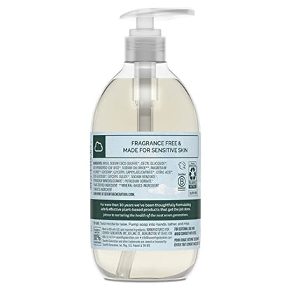 Seventh Generation Liquid Hand Soap Fragrance Free Free & Clean Unscented Hand Soap 12 Fl.oz, Pack of 8
