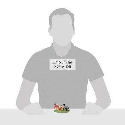 Department 56 Disney Village Halloween Accessories Donald and Pluto's Tussle Figurine, 2.25 Inch, Multicolor