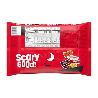 HERSHEY'S Miniatures Assorted Flavored, Halloween Candy Bag, 21.21 oz (75 Pieces)