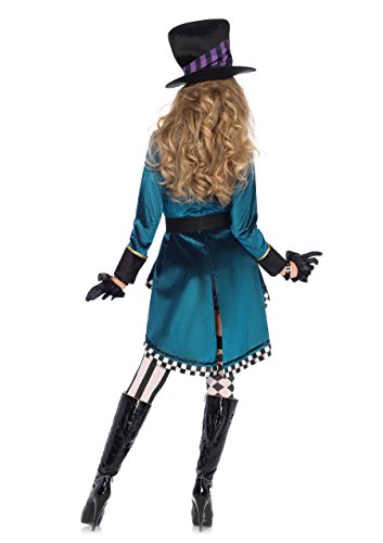 Leg Avenue Women's 4 Pc Delightful Mad Hatter Halloween Costume, Multicolor, 3X-4X