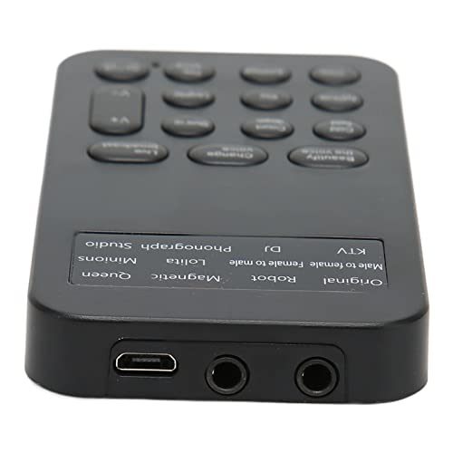 Handheld Ghostface Voice Changer Voice Changer Device, ABS Material Voice Changer with 8 Sound Effects for Phone Calling, Gaming - Black