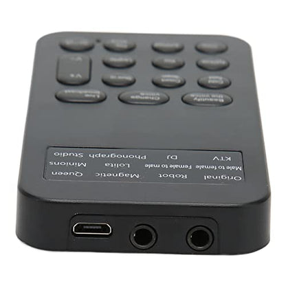 Handheld Ghostface Voice Changer Voice Changer Device, ABS Material Voice Changer with 8 Sound Effects for Phone Calling, Gaming - Black