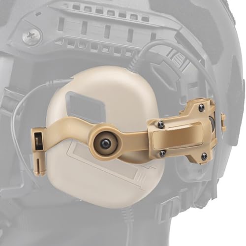 Free-Angle Tactical Headset Rail Mount for Earmor Headset Adapter On Team Wendy M-Lok, Ops-Core Fast ACH Helmet Arc Rail Adapter for Paintball Airsoft Helmet Accessory for Earmor M32, M31 (BCP)