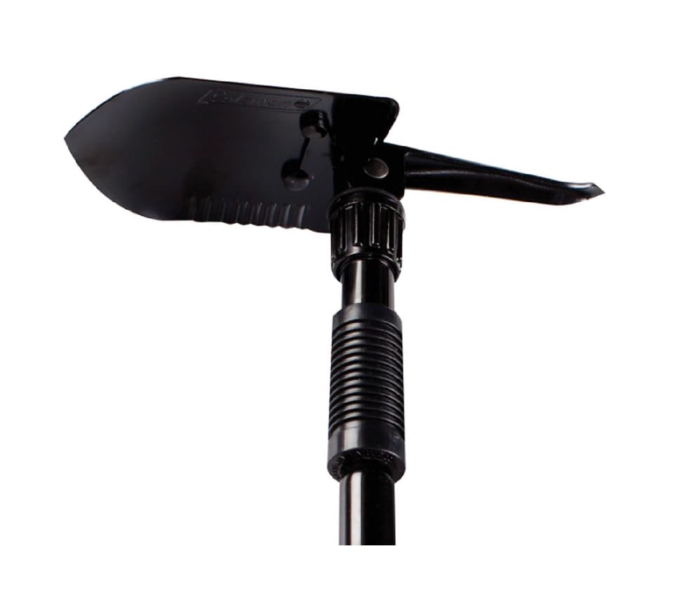 Coleman Backpacking Folding Shovel & Pick, Steel Folding Spade with Serrated Edge & Carry Case, Great for Camping, Fire Pits, Emergencies, Backyard, & More