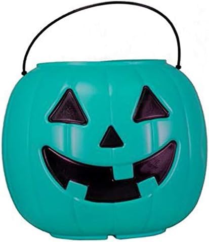 General Foam Plastics Halloween Pumpkin Jack O Lantern Candy Bucket (Teal)