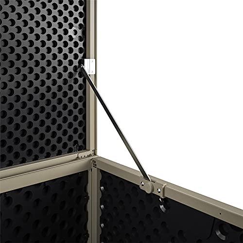 Cosco Outdoor Living 180 Gallon Patio Storage Box, Extra Large, Lockable Lid, Weather-Resistant, Tan/Brown