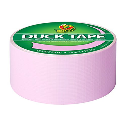Duck Brand 240976 Color Duck Tape, Baby Pink, 1.88-Inch by 20 Yards, Single Roll