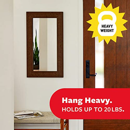 Command 20 lb XL Heavyweight Picture Hanging Strips 10 Pairs (20 Command Strips), Damage-Free Hanging Picture Hangers, Heavy Duty Wall Hanger for Home Decor, White Adhesive