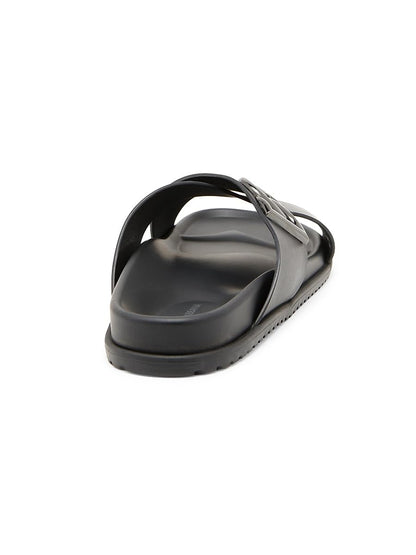 Dolce&Gabbana, Crossed Strap Leather Sandals, 43 (10 US/9 UK), Nero