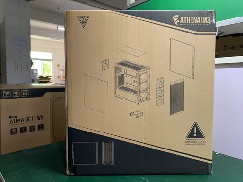 GAMDIAS ATX Mid Tower Computer Case Tempered Glass, Gaming PC Case Support Dual 360mm AIO/Radiator, 7x120mm Case Fans (4X 120mm Built-in), 420mm GPU/VGA, USB3.0X 2, Type C x1, 170mm CPU Cooler