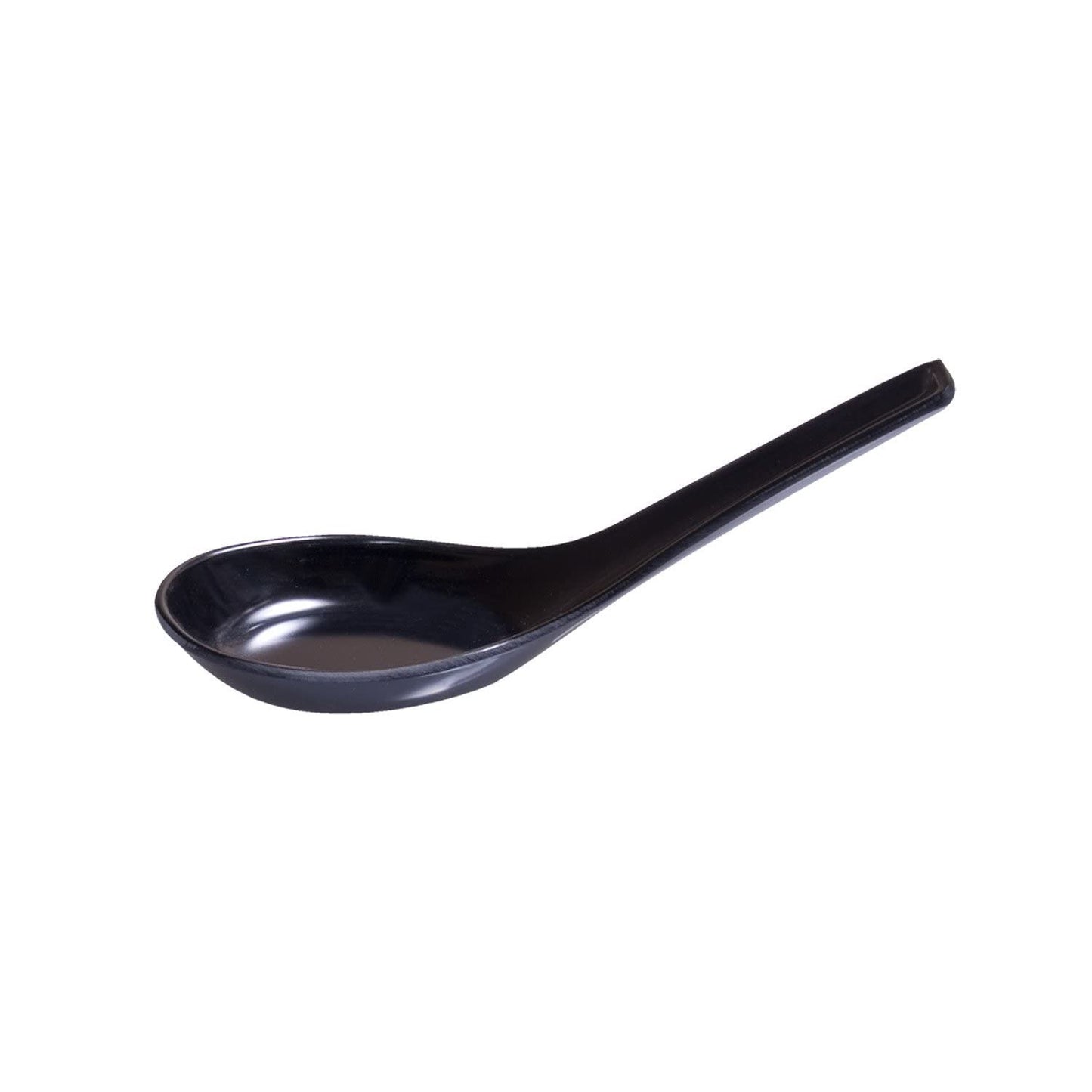 JapanBargain 3192x4, Black Soup Spoons Chinese Japanese Asian Spoons Wonton Miso Ramen Noodle Soup Spoons, Set of 4