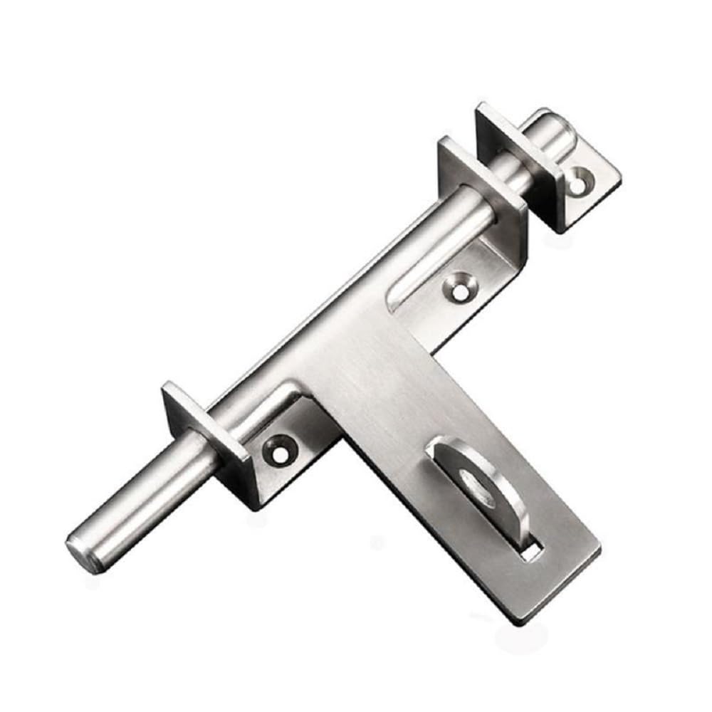 DINGCHI Sliding Bolt Security Lock Throw Lock Heavy Duty 304 Stainless Steel Barrel Door Bolt with Hole Brushed Finish