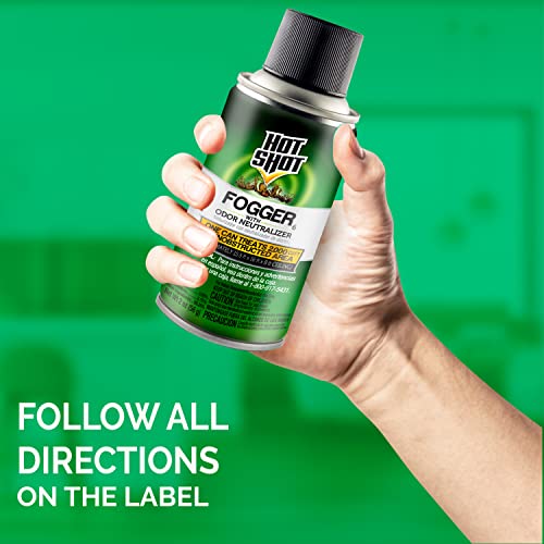 Hot Shot Fogger With Odor Neutralizer 6 Count-2 Ounce Cans (2 Pack), Controls Heavy Insect Infestations