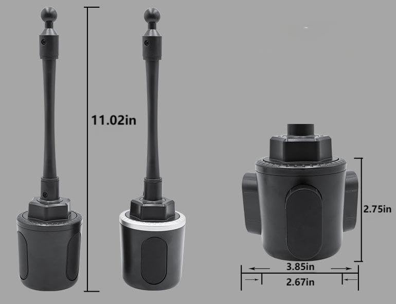 Cup Car Phone Holder for Car,Universal Adjustable Gooseneck Car Phone Holder - 360° Rotatable Dashboard Clip Mount for Smartphones 4-7.5 Inches,Black.