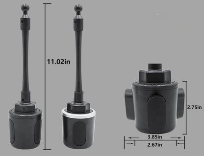 Cup Car Phone Holder for Car,Universal Adjustable Gooseneck Car Phone Holder - 360° Rotatable Dashboard Clip Mount for Smartphones 4-7.5 Inches,Black.