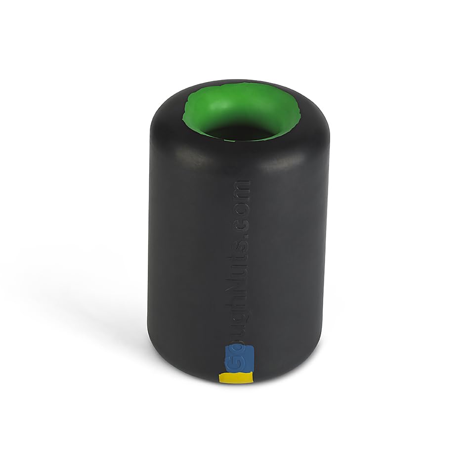 Goughnuts Work to Eat Dog Treat Toy – Virtually Indestructible Rubber Treat Dispensing Dog Toys for Aggressive Chewers, Mental Enrichment Feeder and Fillable Chew for Large Dogs, Freezable, USA Made