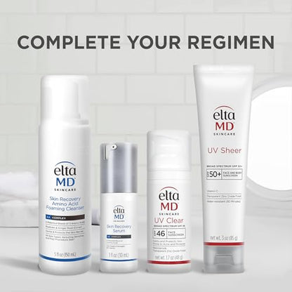 EltaMD UV Clear Face Sunscreen SPF 46, Oil Free for Face with Zinc Oxide, Dermatologist Recommended Sunscreen Lotion, For Acne-Prone Sensitive Skin, 1.7 oz Pump