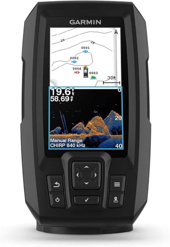 Garmin Striker Vivid 4cv, Easy-to-Use 4-inch Color Fishfinder and Sonar Transducer, Vivid Scanning Color Palettes - 010-02550-00