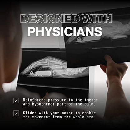 DELTAHUB Carpio G2.0 - - Advanced Ergonomic Right-Handed Gaming Wrist Rest for Mouse - Superior Support for Serious Gamers - Anti-Fatigue, Smooth Glide (Large, Right, Black)