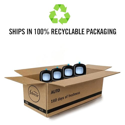 Febreze Car Air Freshener Vent Clip Laundry Fresh Scent, .07 oz. Car Vent Clip, Pack of 4