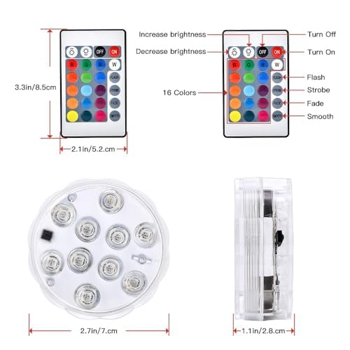 Led Pumpkin Lights for Halloween Decorations, Halloween Pumpkin Lights with Remote Battery Operated for Inside Pumpkins Outdoor