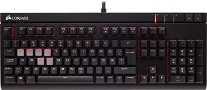 Corsair CH-9000088-NA STRAFE Mechanical Gaming Keyboard - Red LED Backlit - USB Passthrough - Linear and Quiet - Cherry MX Red Switch