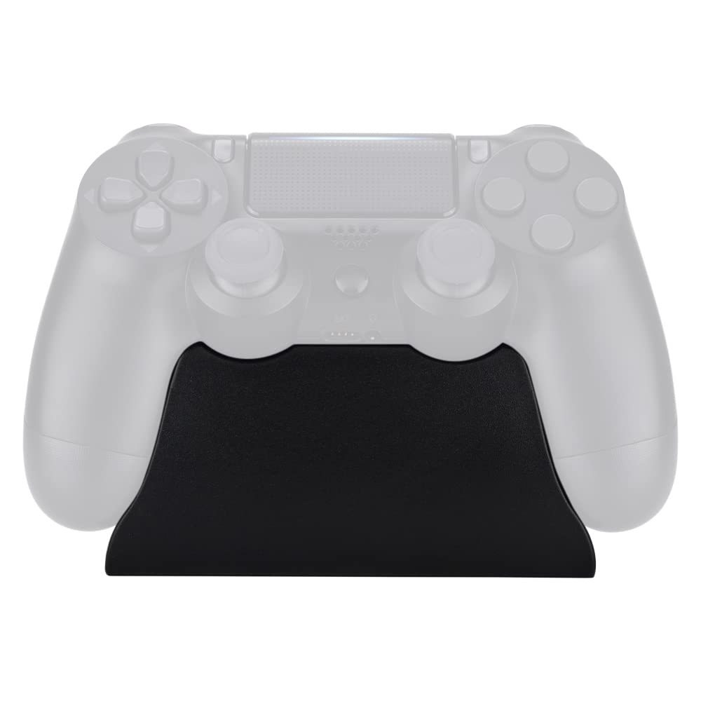 eXtremeRate Solid Black Controller Display Stand for PS4, Gamepad Accessories Desk Holder for PS4 Slim Pro Controller with Rubber Pads