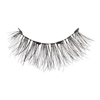 KISS Magnetic Lashes, Tempt, 1 Pair Synthetic False Eyelashes With 5 Double Strength Magnets, Wind Resistant, Dermatologist Tested Fake Lashes Last Up To 16 Hours, Reusable Up To 15 Times Black
