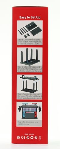 Kytok Switch Games Organizer Station with Controller Charger, Charging Dock for Nintendo Switch & OLED Joycons, Storage and Organizer for Games, TV Dock, Pro Controller, Accessories Kit