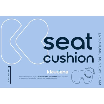 Klaudena | Office Chair Cushion for Tailbone Pain & Pressure Relief | Seat Cushion for Long Sitting Hours | Coccyx Lower Back Support | Memory Foam Cushions for Hip & Sciatica | Ergonomic Butt Pillow